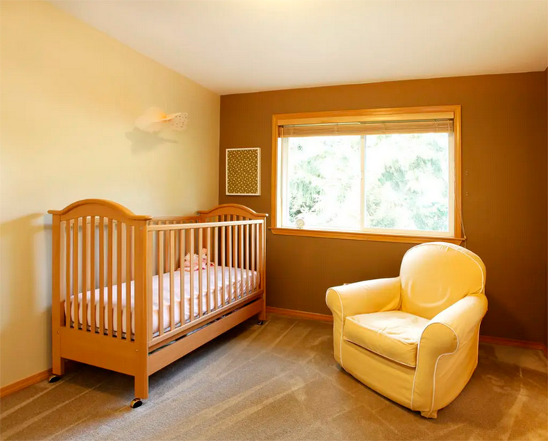 a peaceful nursery room